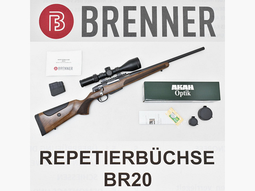 BRENNER BR20 " Exclusive " Repetierer Kal .308 Win. mit AKAH ZF 3-12x56 Leuchtabs. 4 LP