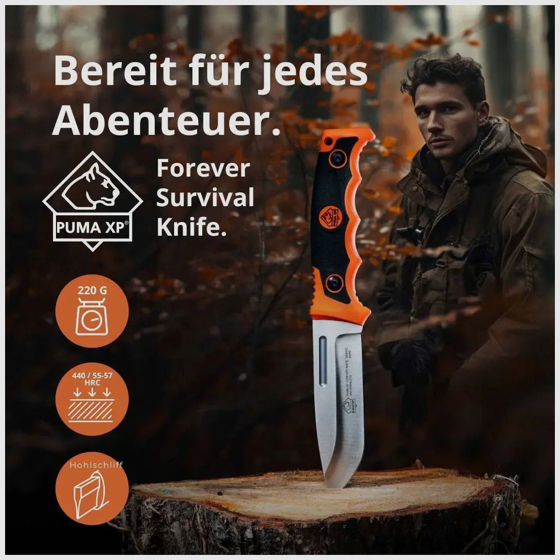 PUMA XP forever knife, orange