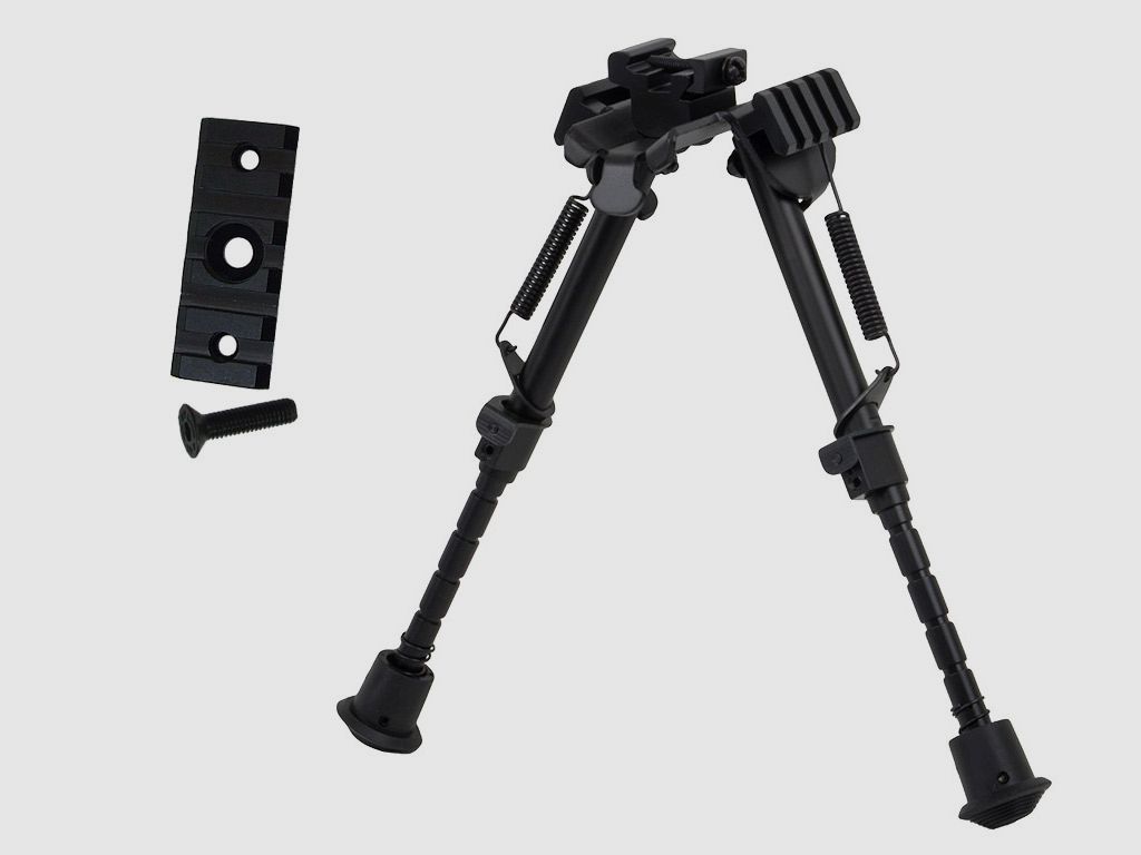 Zweibein mit Schaftmontagekit fĂĽr Pressluftgewehr Weihrauch HW 100 mit Kunststoffschaft