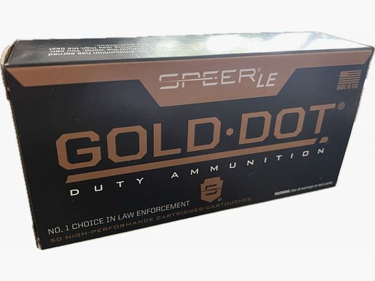 SPEER GOLD DOT - .9MM LUGER - 124 GRS - GDHP- 50 SCHUSS