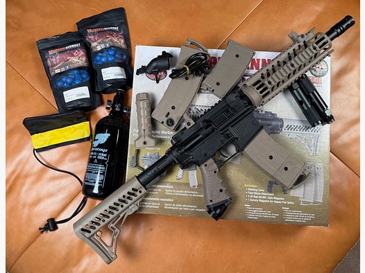 Tippmann TMC .68 RAM Marcador / Set M4 Carbine – mucho accesorio – muy buen estado