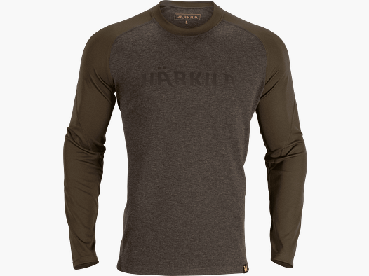 Härkila Metso L/S T-shirt Hombre Olive Night/Willow Green M