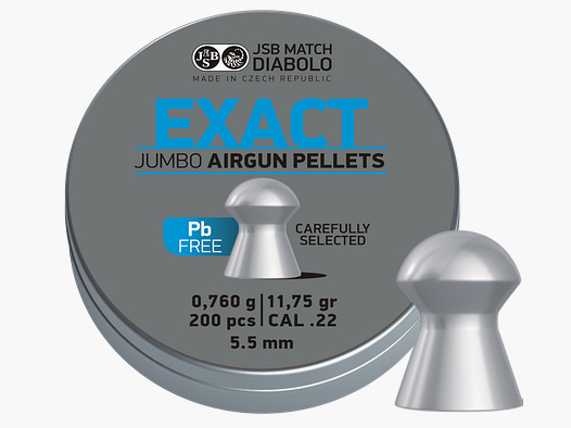 JSB Exact Jumbo bleifre, Kal. 5,5mm,