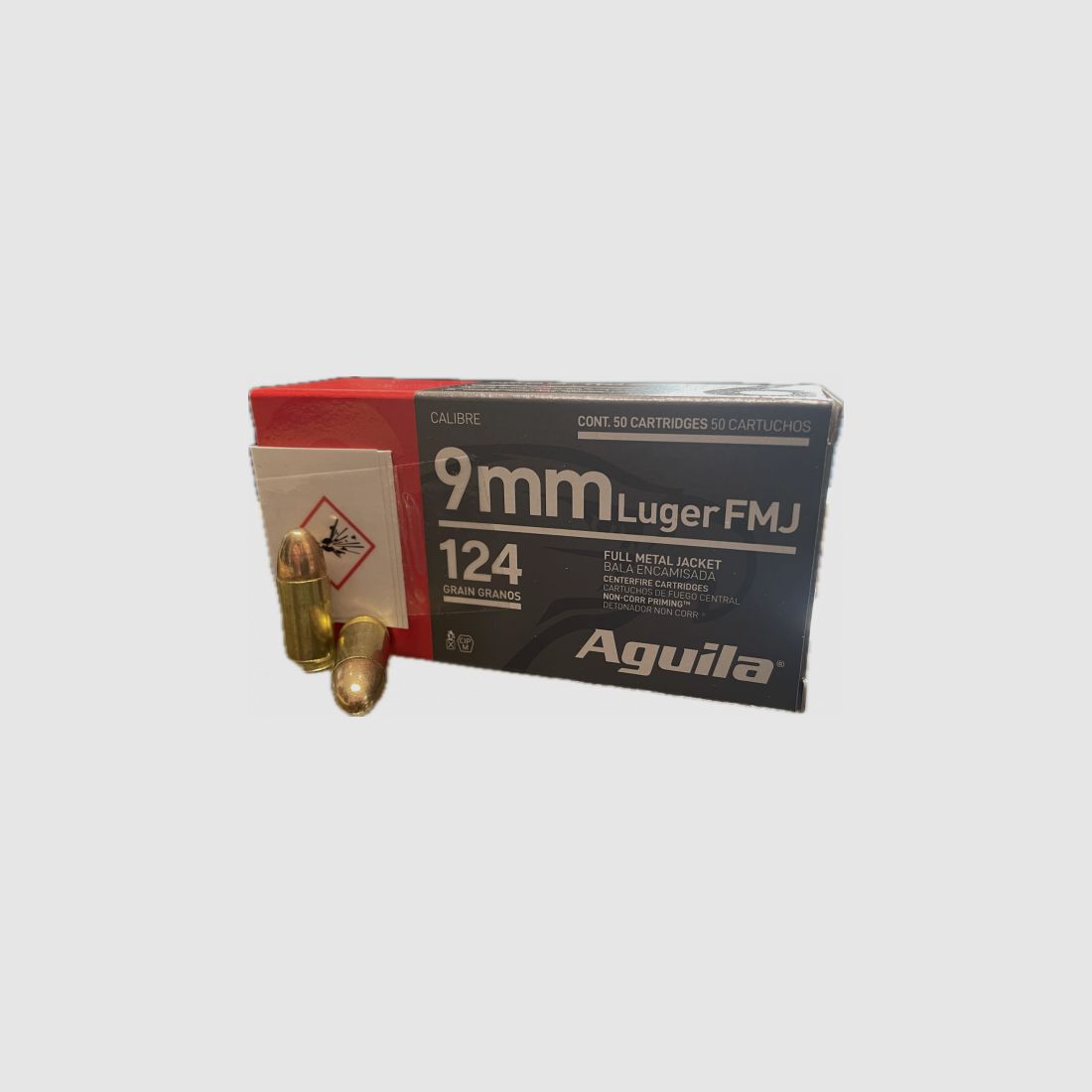 AGUILA 9MM LUGER MUNIZIONE - 124GR. - 50 PATRONI