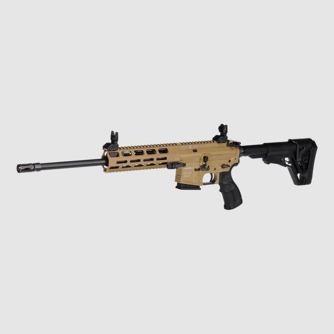 Haenel Selbstladebüchse CR 223 M-LOK Handschutz .223 Rem. Lauflänge 423 mm | Direktabzug kurz Sandfarben sportlich zugelassen