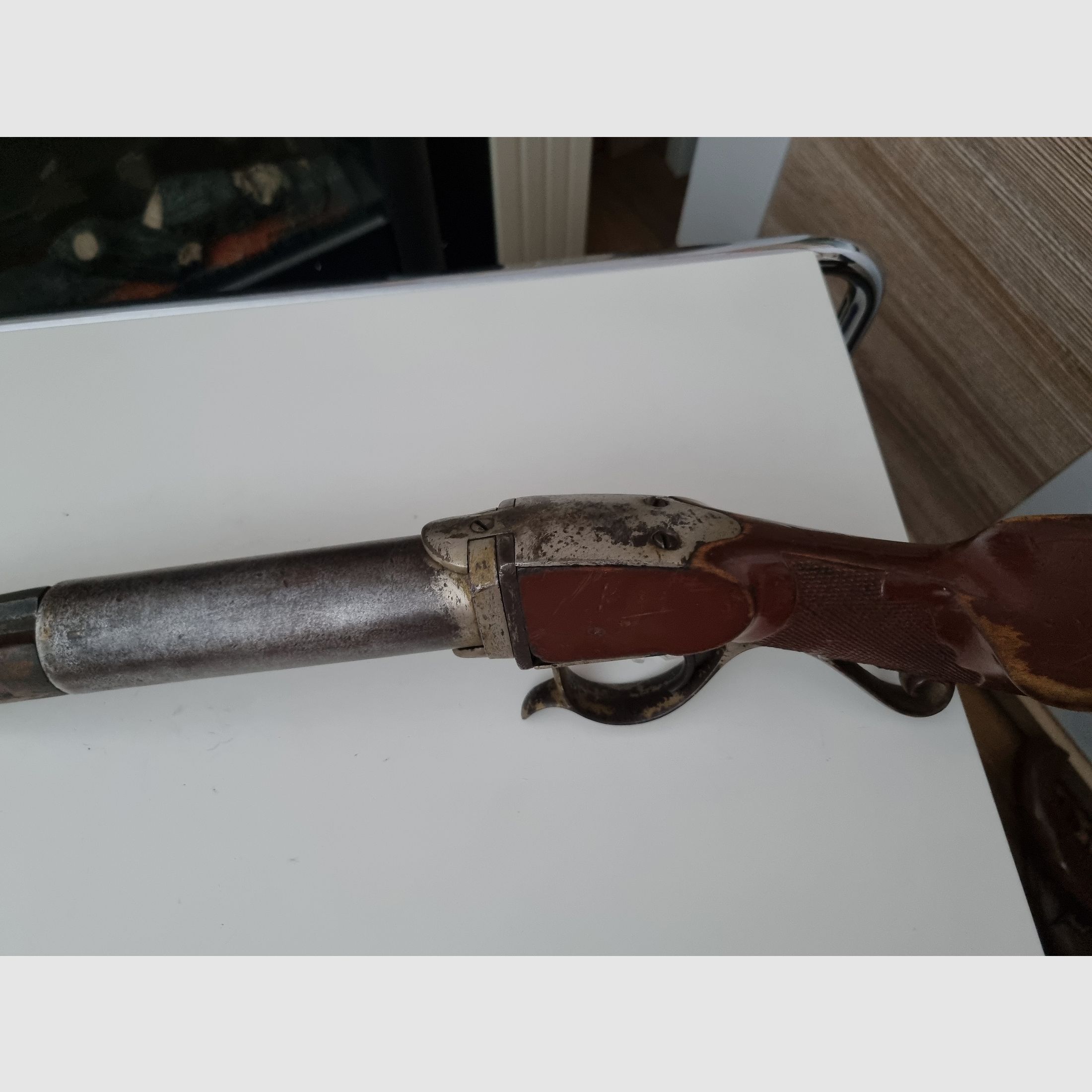 Antique air rifle presumably Oscar Wills