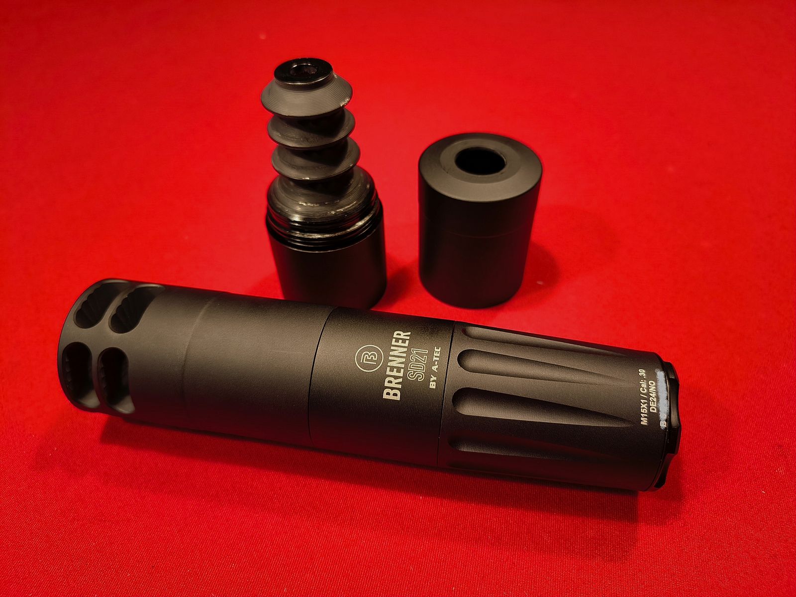 A-Tec H2 (Hertz 2) Brenner SD21 Schalldämpfer Cal.: .30 .308 Win. M15x1 Overbarrel Hochleistungsschalldämpfer mit Laufgewinde, mit Bremse/Kompensator, modularer Aufbau, Bild 9 von 12