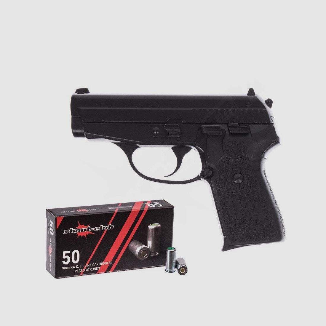Cuno Melcher Sig Sauer P239 pistola de fogueo, azulada - incluye 50
