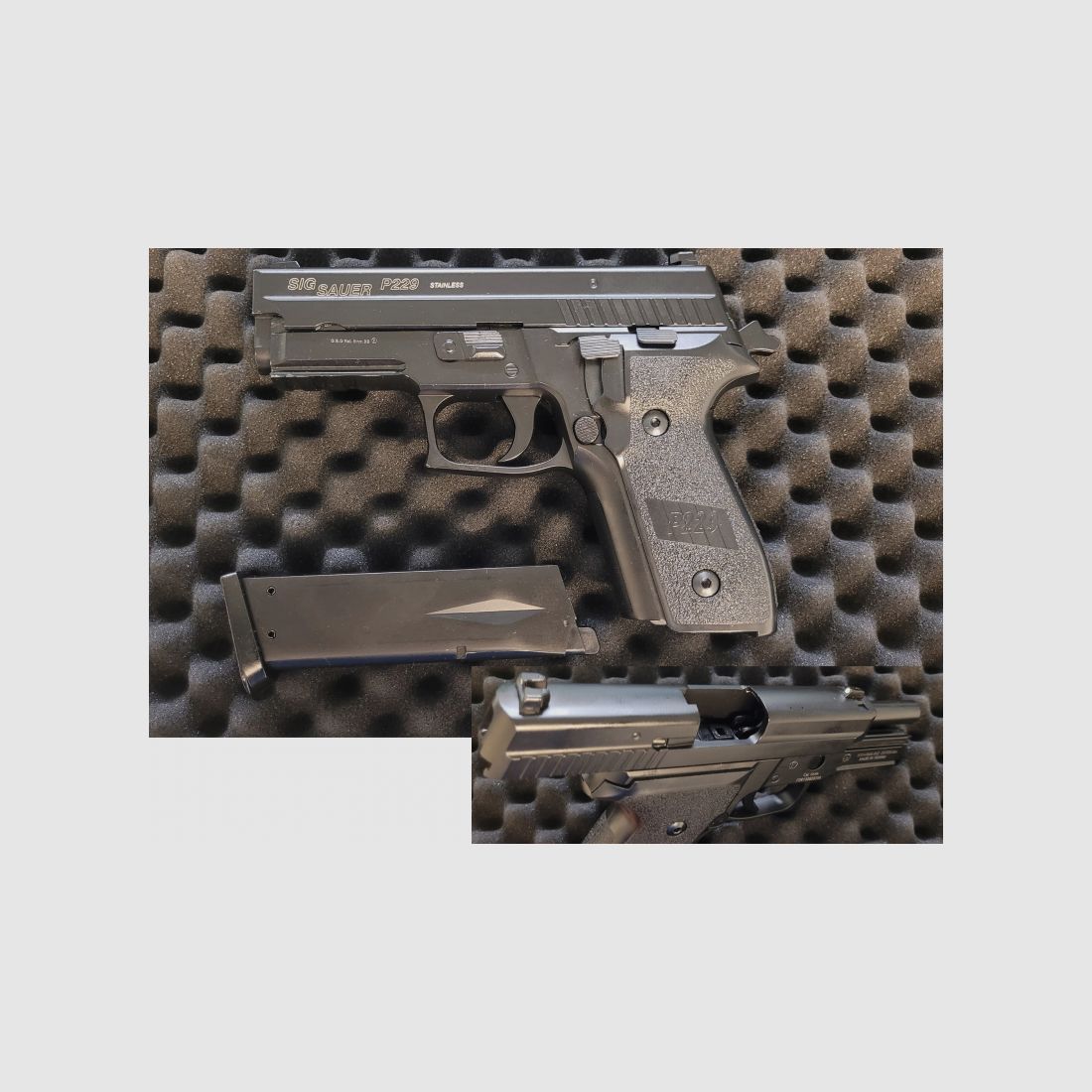 Wie Neu! 90er-Klassik - "Sig Sauer P226 Vollmetall GBB Lizenzversion" von KJ Works -6mm BB schwar