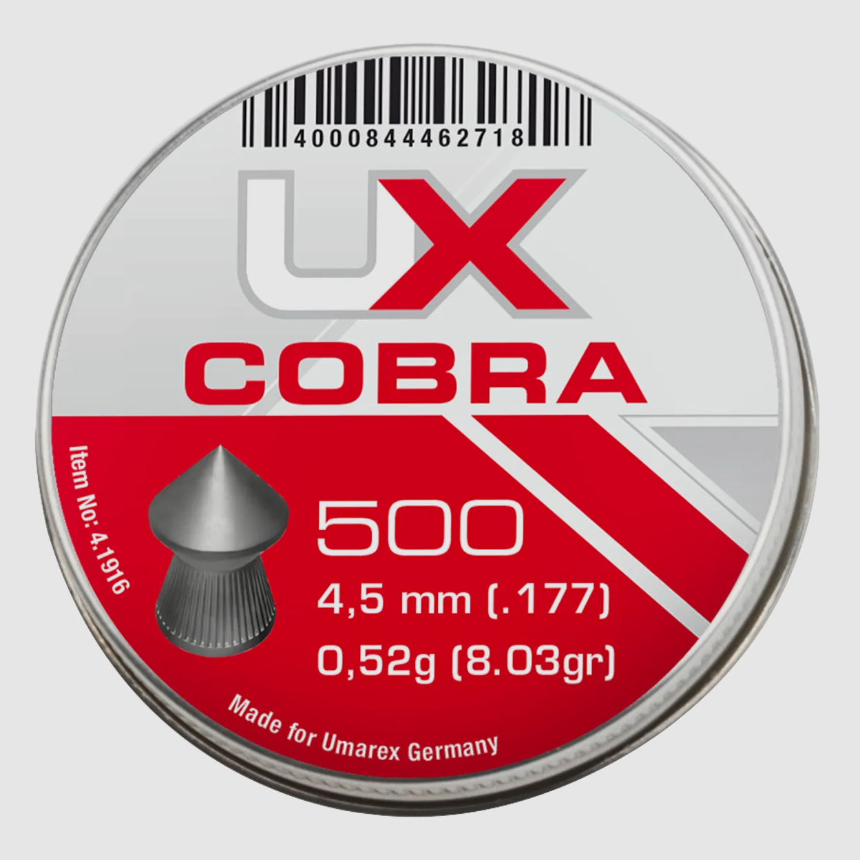 UX Cobra Diabolos 4.5mm (.177) – 500 pcs can, image 1 of 2