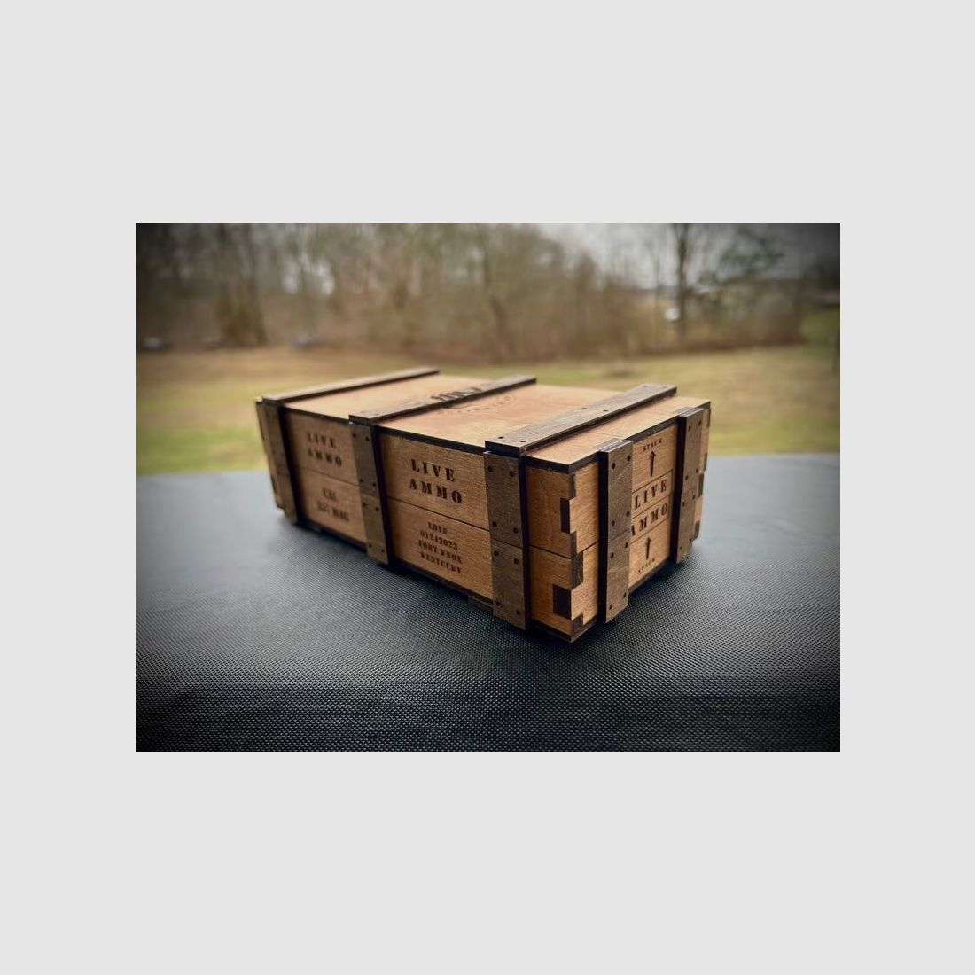 High-quality wooden ammunition box