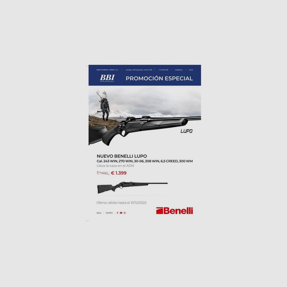 Benelli Lupo carabine synthétique, image 3 sur 4