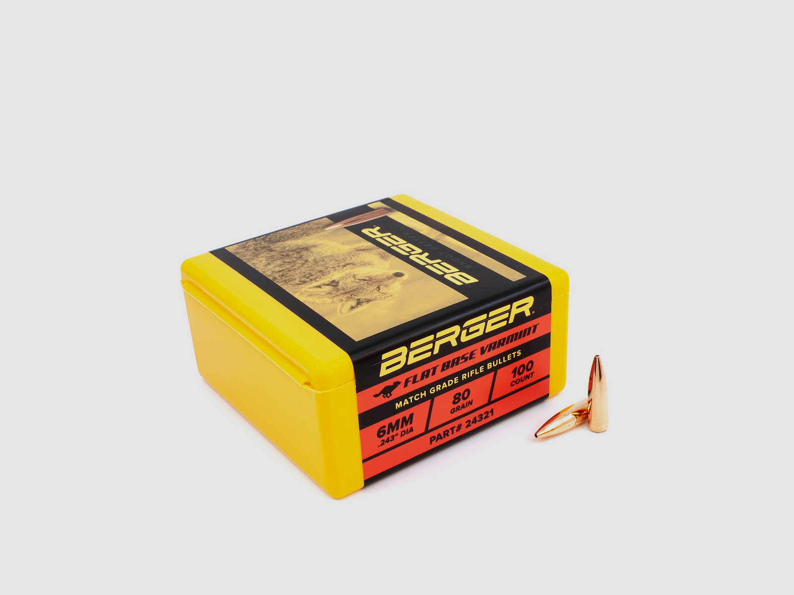Proiettile Berger 6mm/.243 FB Varmint 80GR 100 pezzi