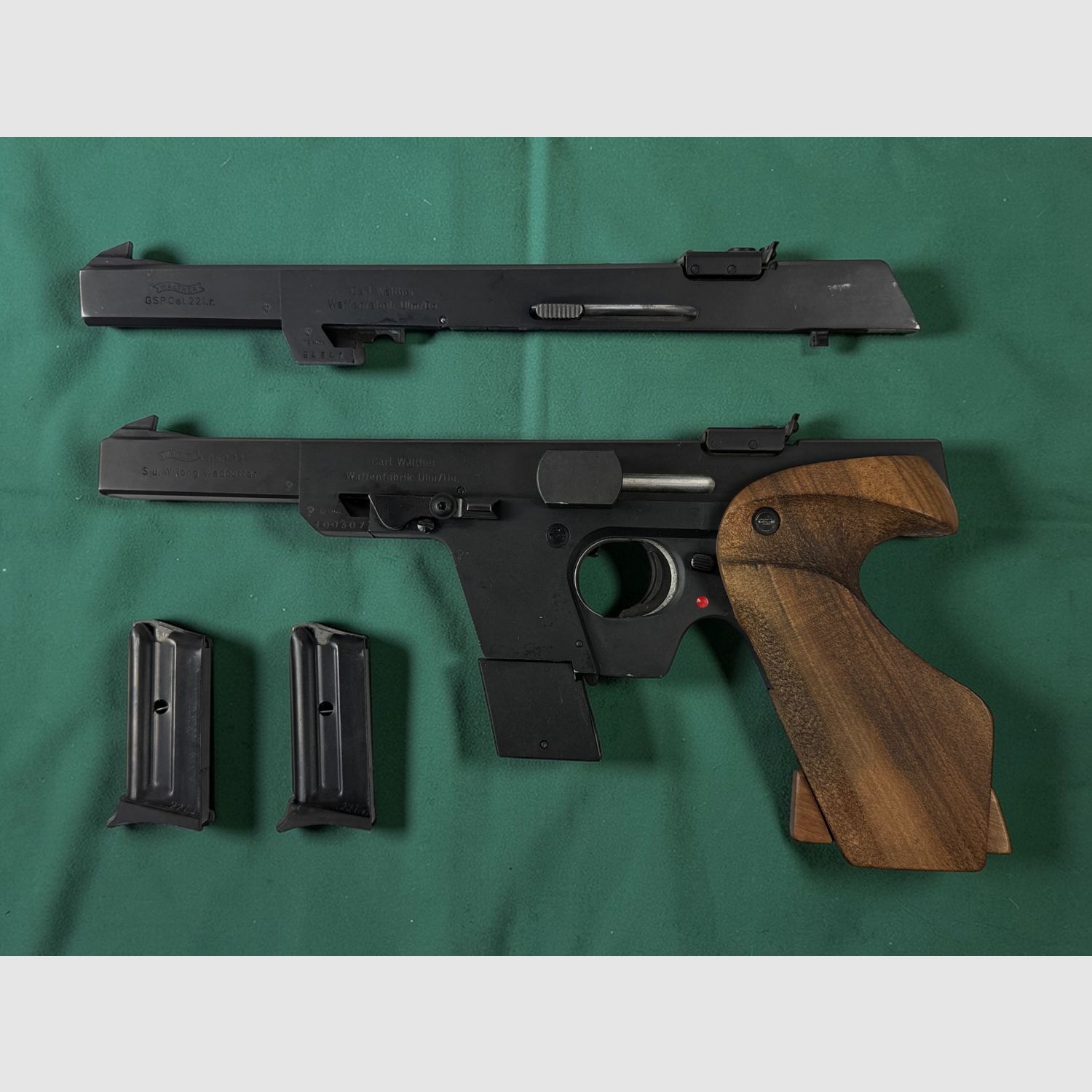 Pistola deportiva Walther GSP cal. .32 S&W incluye sistema intercambiable cal. .22lr