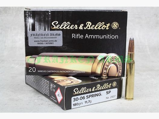 Sellier&Bellot .30-06 Spr. SP 180gr. 11,7g 20 sztuk cena hurtowa