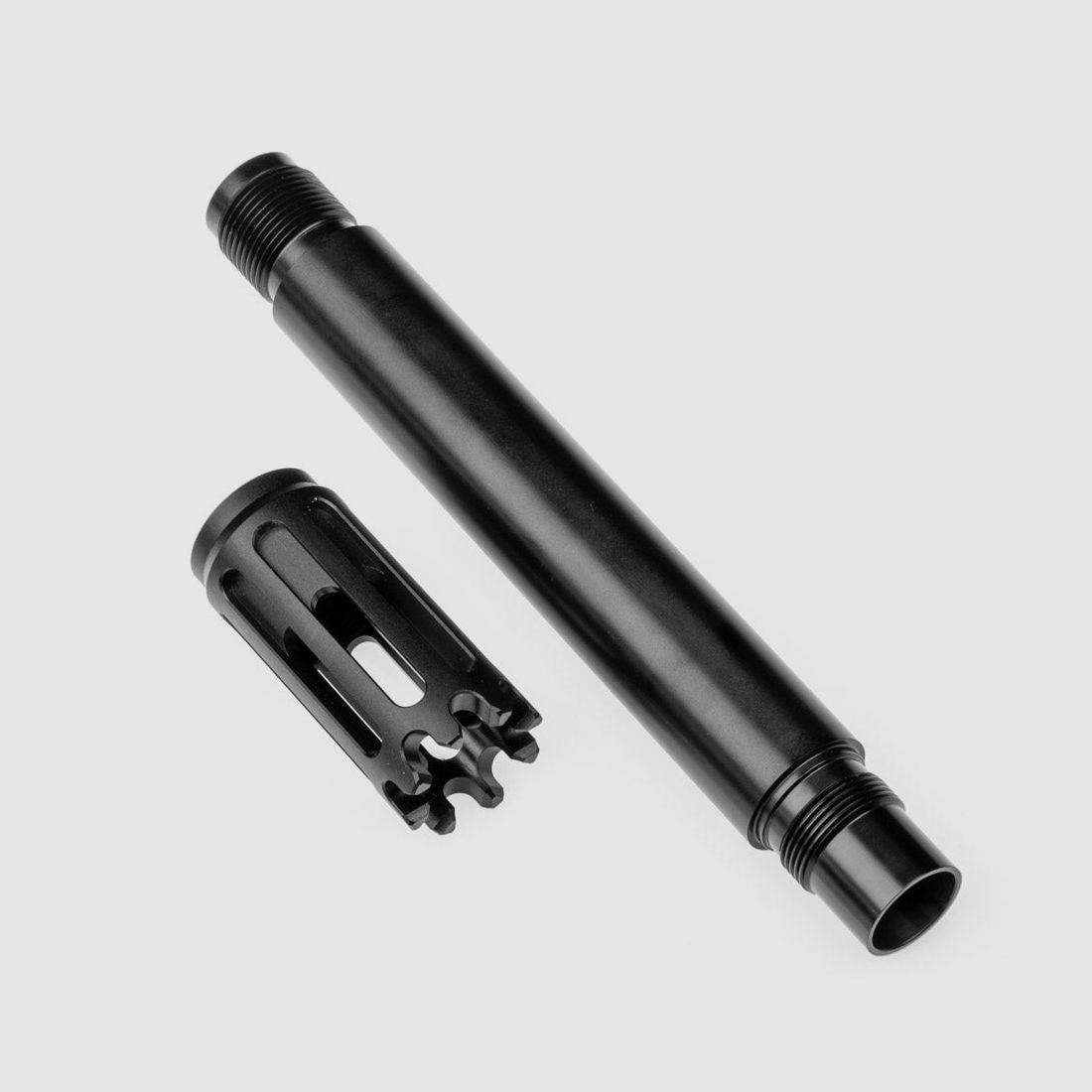 BUNDLE | STAAL of ALU TUNING BARREL | 190MM + MUZZLE BRAKE | 22x1,5mm | Milsig Valken M17 CQC A2 | CQMF G3 | DIAMETER.683