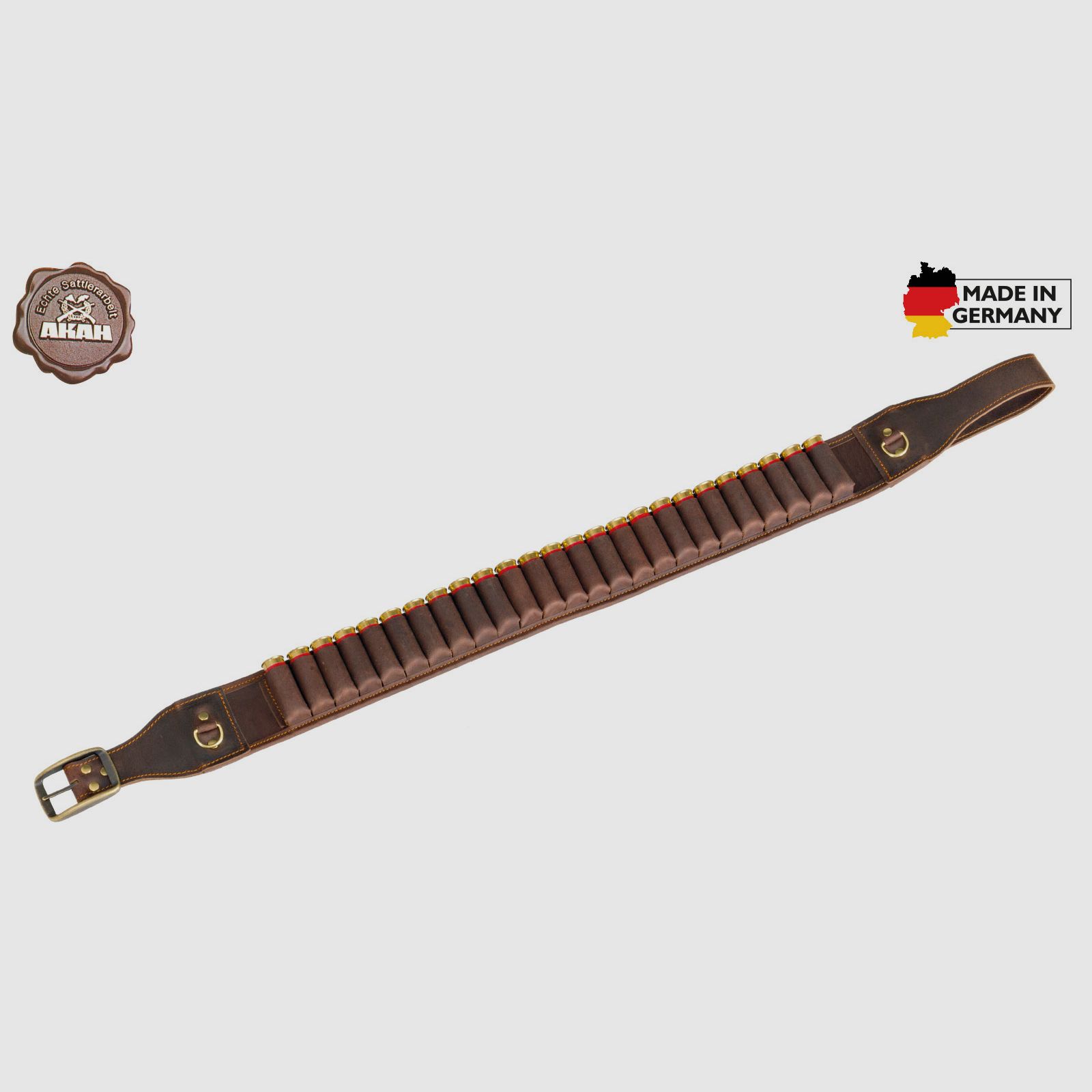 AKAH Patronengürtel Büffel-Leder, Bild 1 von 2