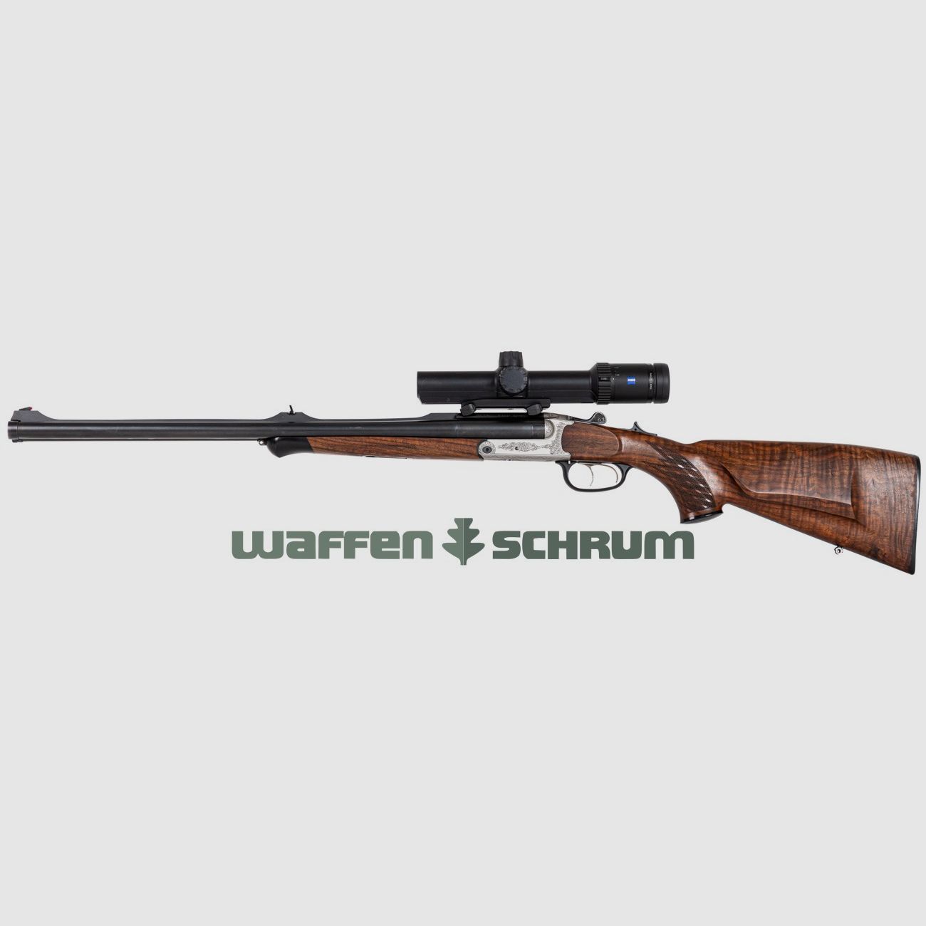 Blaser S2 DB Luxus 9,3x74R-9,3x74R , ZF Zeiss Conquest V6 1,1-6x24 Abs.60, Blaser Sattelmontage , LL: 57,5cm, mit Visierung
