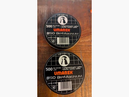 2x 500st Umarex 850 Airmagnum pallini a testa tonda Cal 4.5mm .177