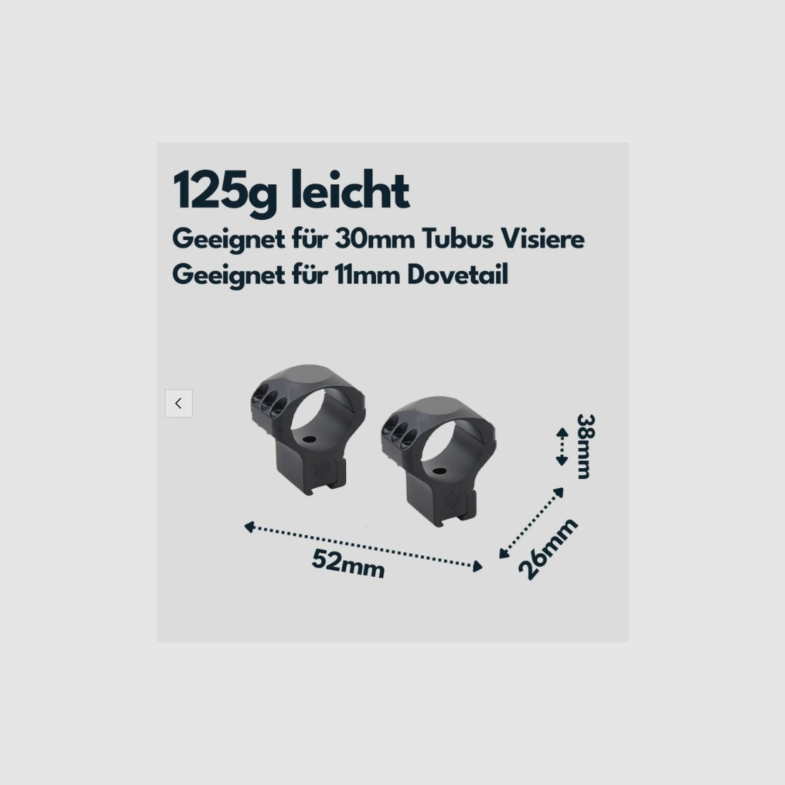 Vector Optics XASR-3005 X-Accu Montage für 30mm Tubus, 11mm Dovetail, h= 32mm