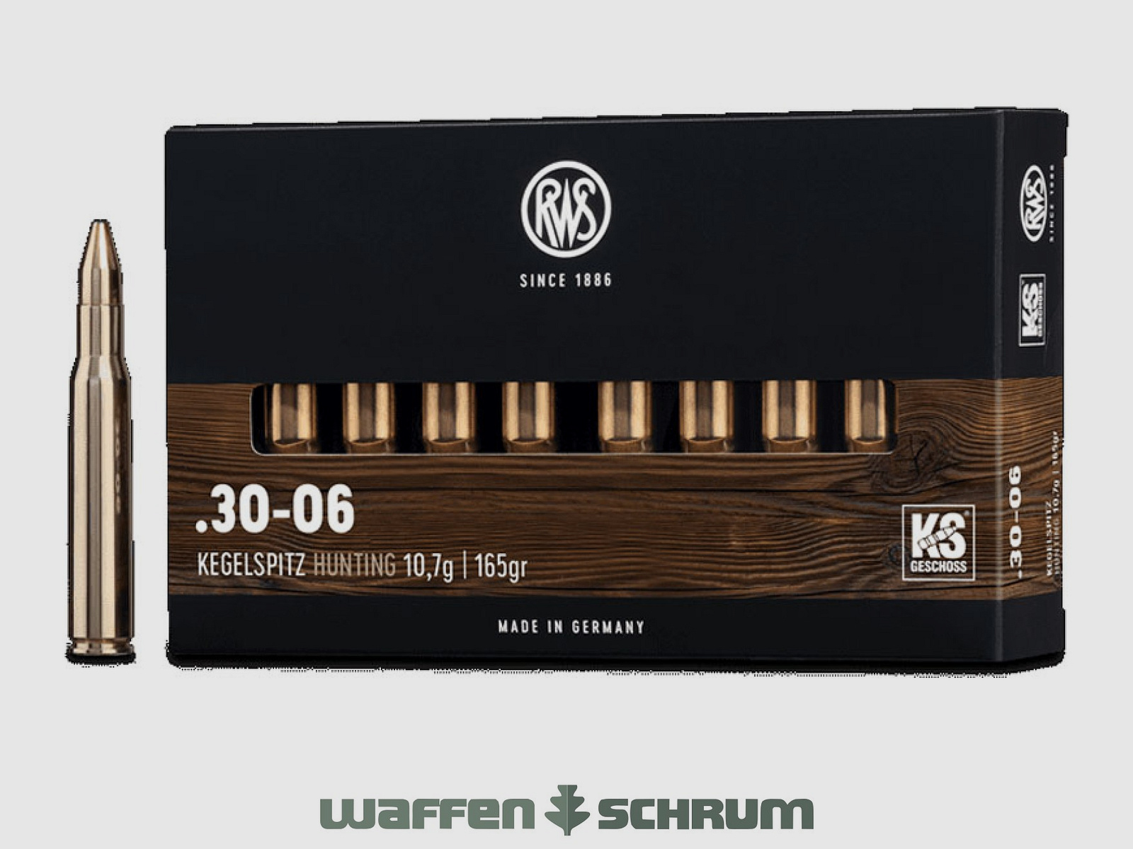 RWS pointed bullet 10.7g - 165gr .30-06Spring