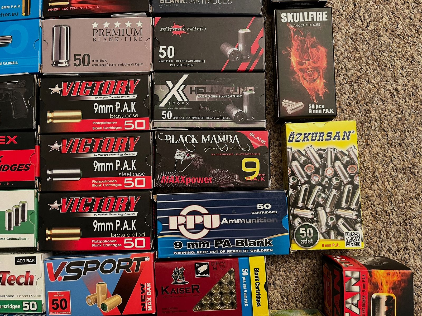 9mm PAK Platzpatronen Sammlung