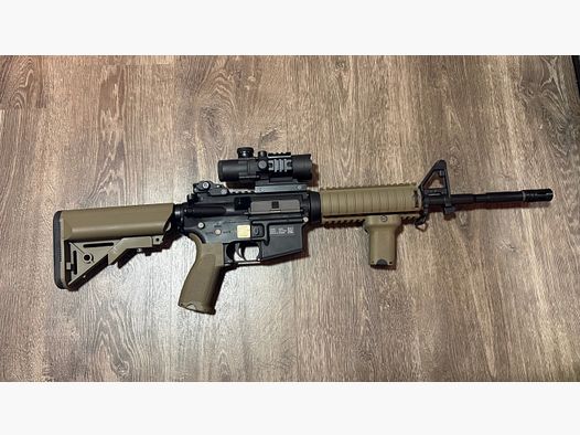 Airsoft Komplettset Specna Arms RRA SA-E03 EDGE fusil, fusil à pompe, pistolet, gilet pare-balles, casque