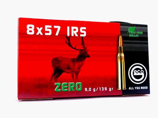 Geco 8x57 IRS Zero 9,0g/139gr Büchsenpatronen Bleifrei