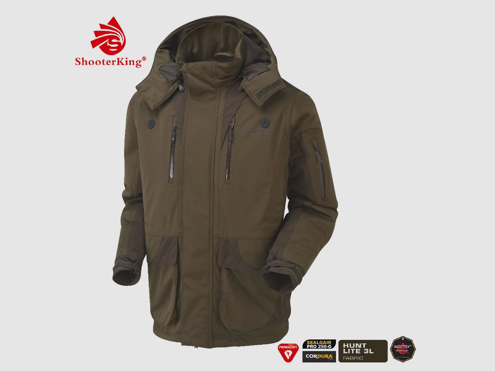 SHOOTERKING Huntflex Primaloft Winter Jacke braun/oliv