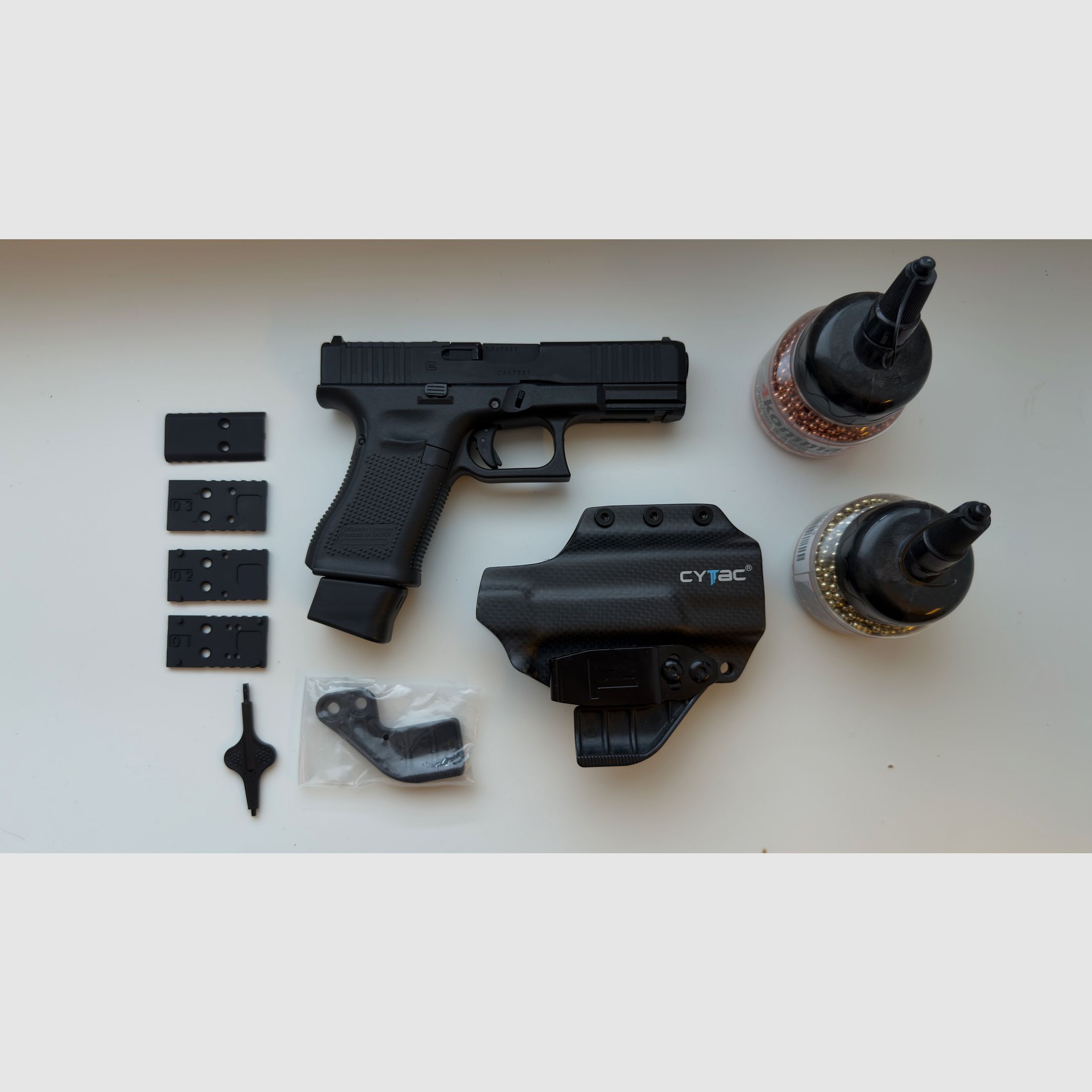 Glock 19 Gen 5 MOS 4mm stalen bb’s CO2
