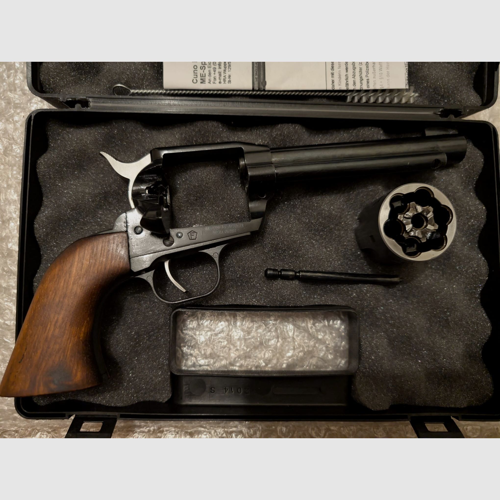 Weihrauch / ME Single Action Army Western LEP Revolver | Cal. 5,5 mm / .22 | Sonderedition mit entnehmbarer Trommel zur Wartung.