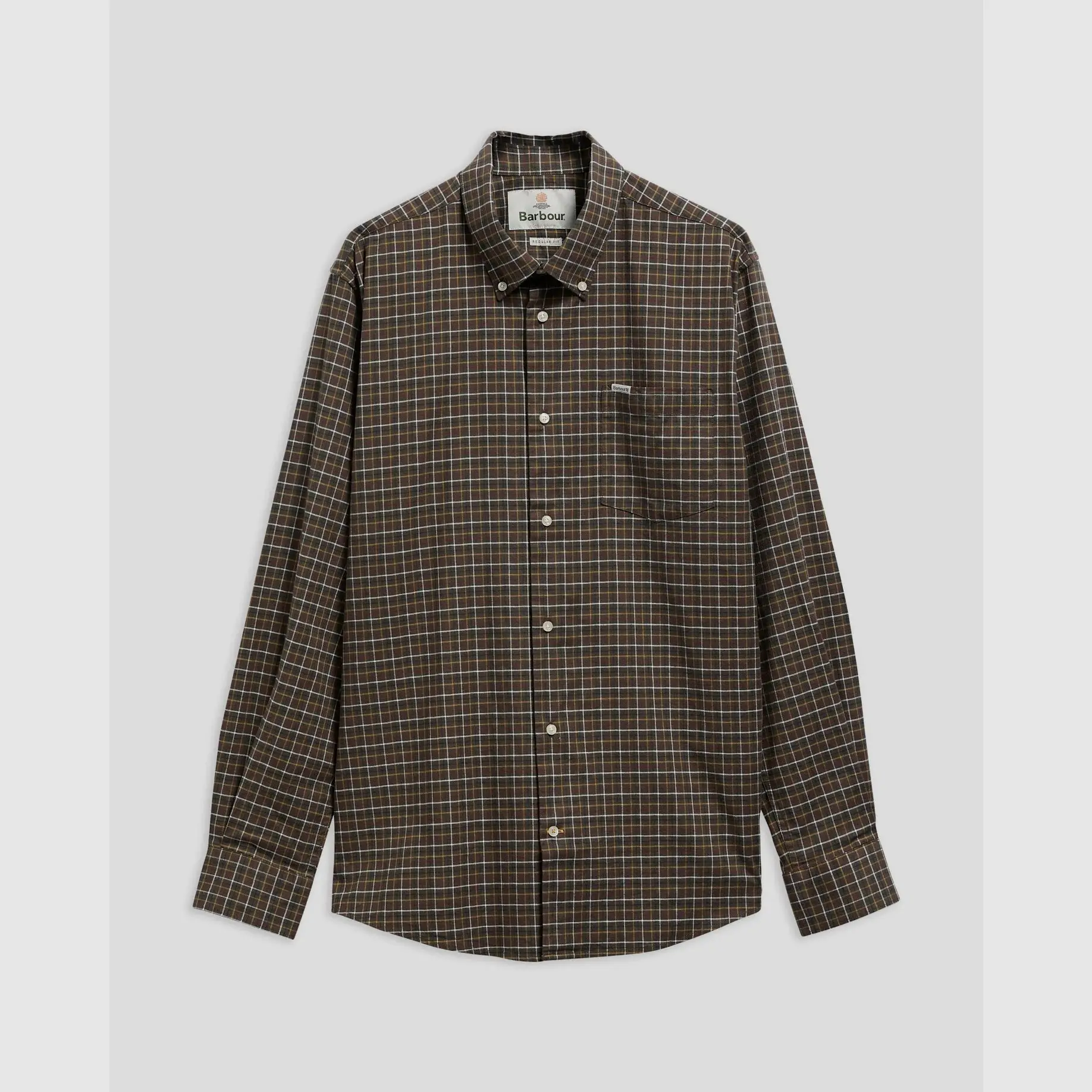 Barbour Alderwood Regular Fit chemise Tattersall, olive, image 4 sur 5
