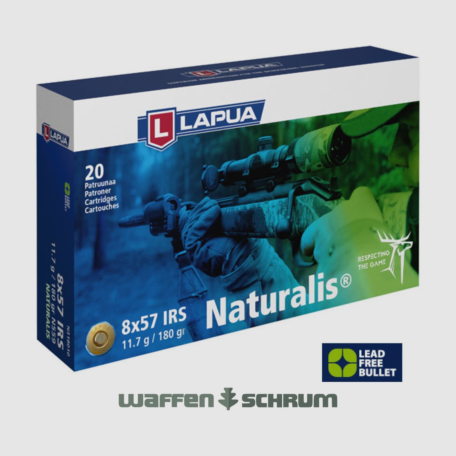 Lapua Naturalis 11,7g - 180gr. 8x57JRS