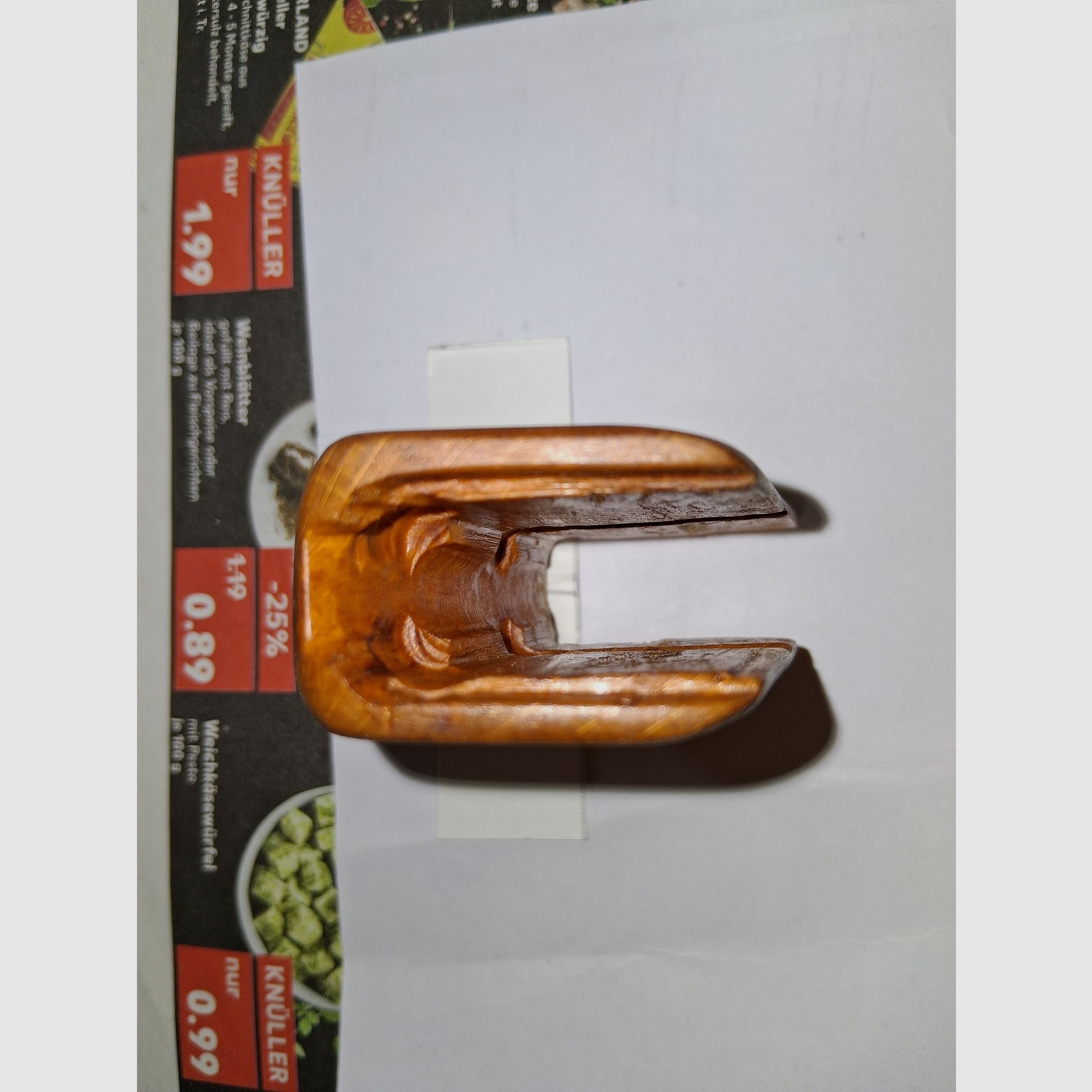 Wooden grip panel for old Mauser pistol