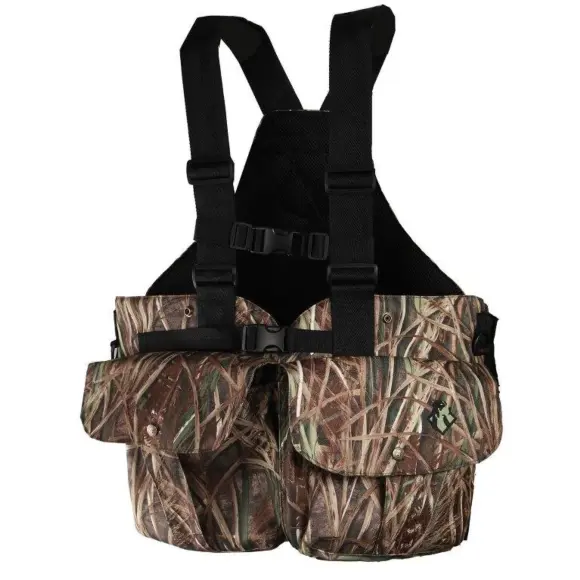 Gilet de Chasse Harnais Somlys 200 Camo Roseaux