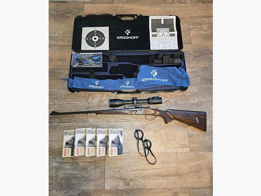 Nagelneues Set: KRIEGHOFF Classic Doppelbüchse 8x57 IRS mit Swarovski Z8i, original Krieghoff Montage, Koffer, Munition, offiziell bei Krieghoff eingeschossen 