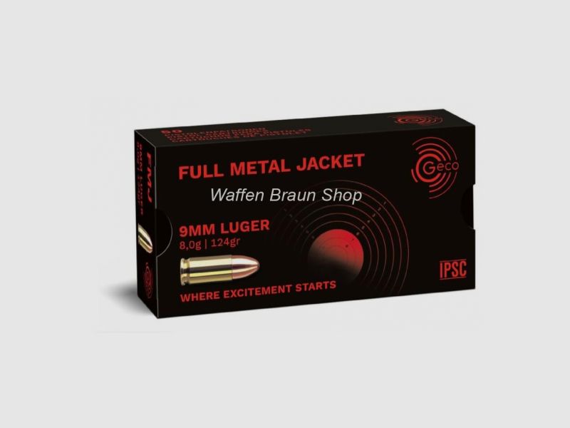 GECO PATR 9MM LUGER VM 124 grain 50 Stück