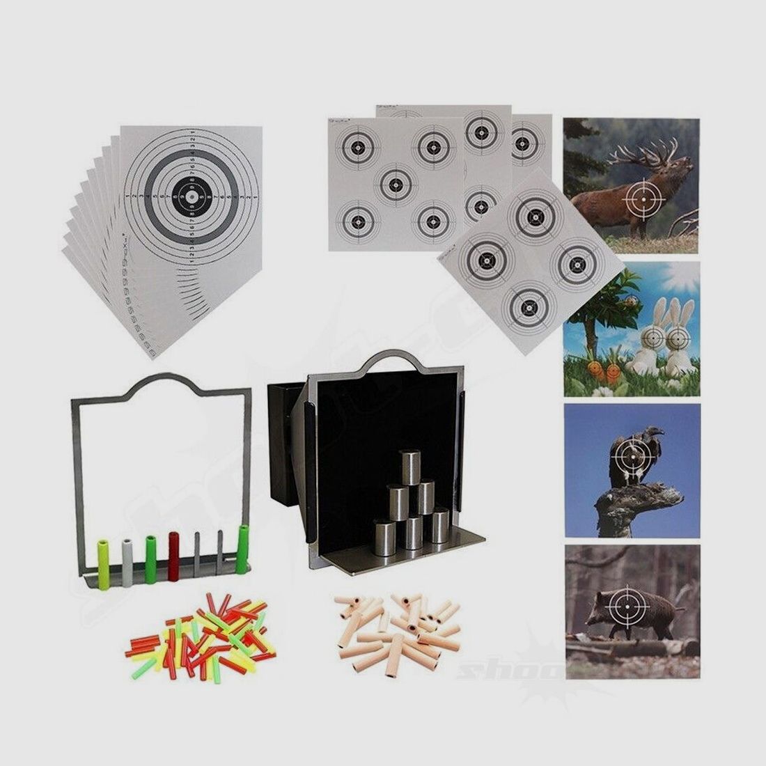 shoot-club GmbH Target Super Set 3 in 1 Sistema di Cattura Proiettili a Funnello -