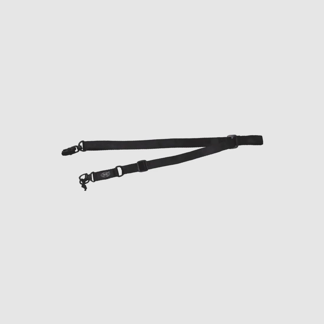 Correa de rifle / correa de transporte con mosquetón, ajustable de 45 a 135 cm, negro