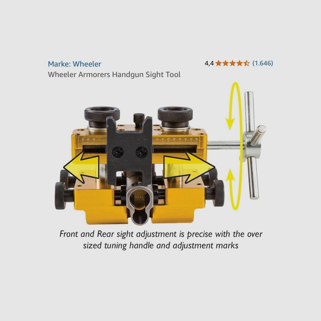 Montagewerkzeug für Visierungen & Zielfernrohre  - Sight Movers - Wheeler Armorers Handgun Sight Tool
