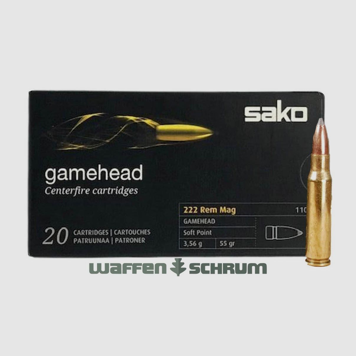 Sako .222RemMag Gamehead SP 3,56g - 55gr.
