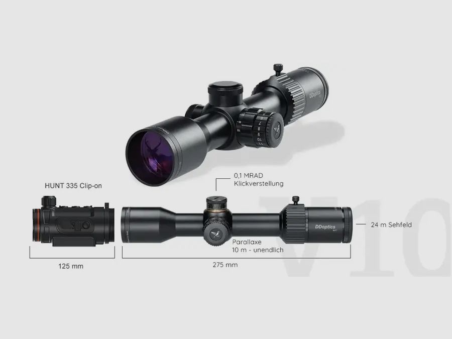 DDoptics 442000300 Zielfernrohr Nighteagle V10 1,5-15x40 NXT MRAD A4D