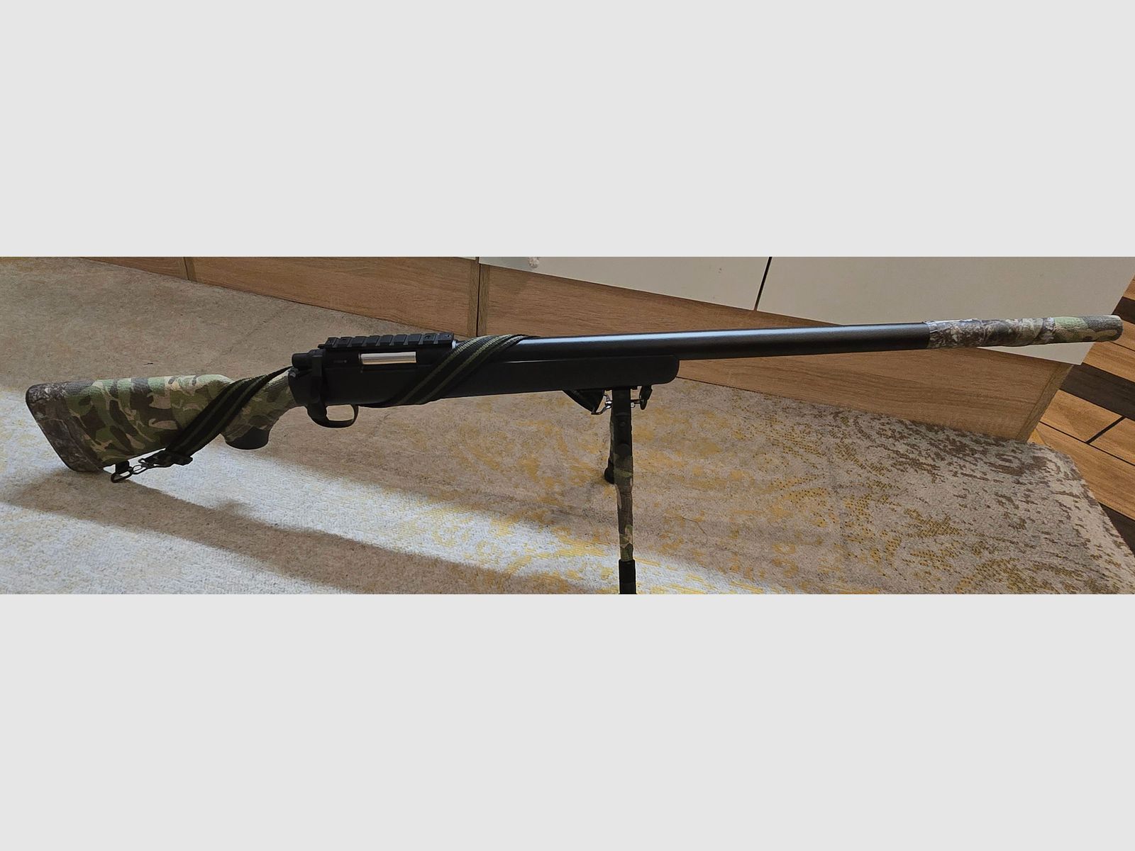 Airsoft Well M700 (black, long version, with bipod, 6mm bb, spring action)