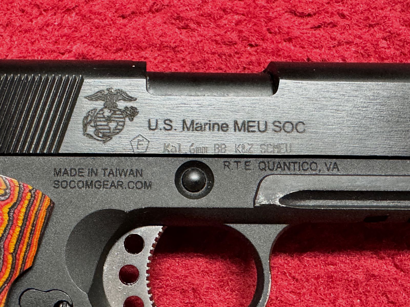 WE Socomgear US Marine MEU SOC 1911er GBB 6mm Airsoft mit Koffer GBB 