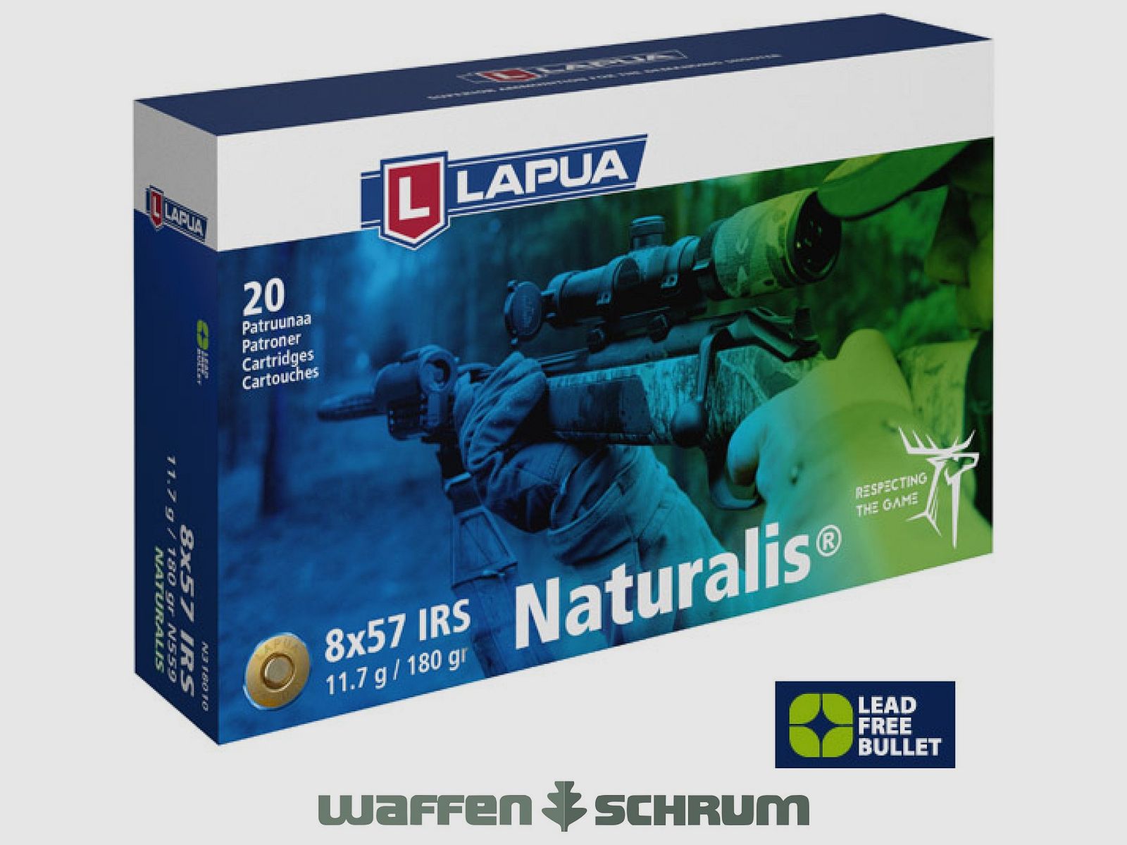 Lapua Naturalis 11,7g - 180gr. 8x57JRS