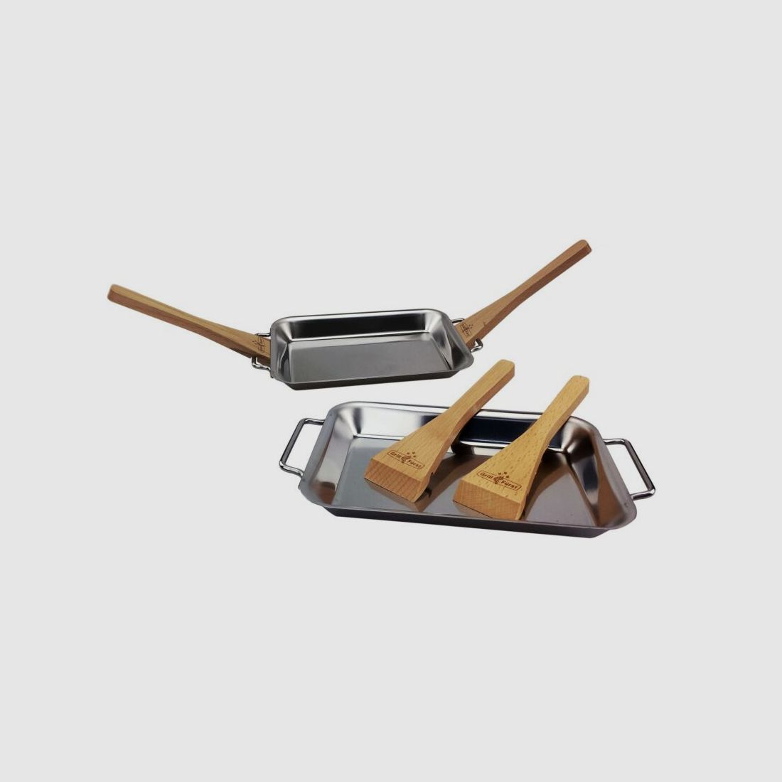 Grillfürst Grillpfännchen 2 Stück mit Doppelgriff