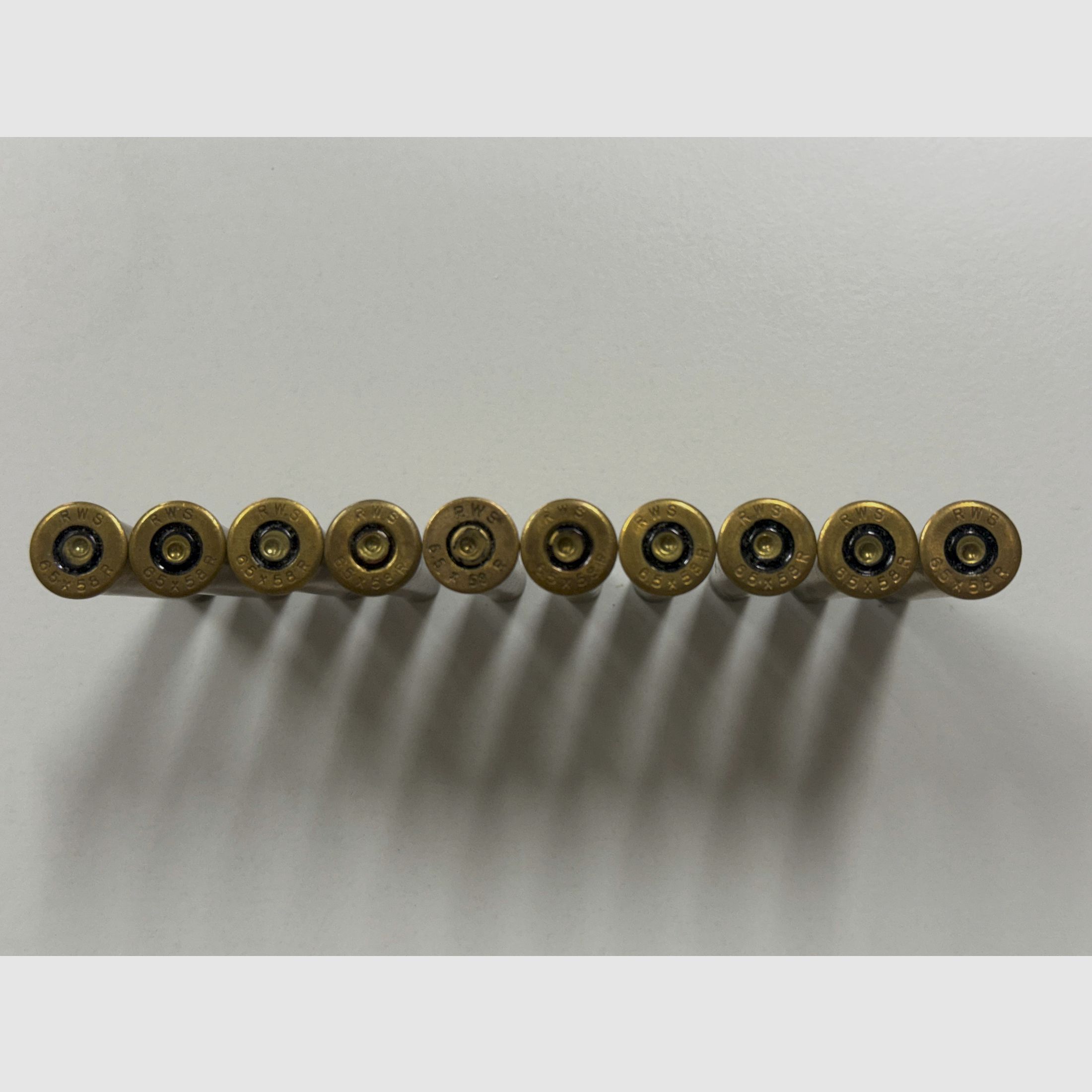 6,5 x 58 R Hülsen RWS in der Originalverpackung
