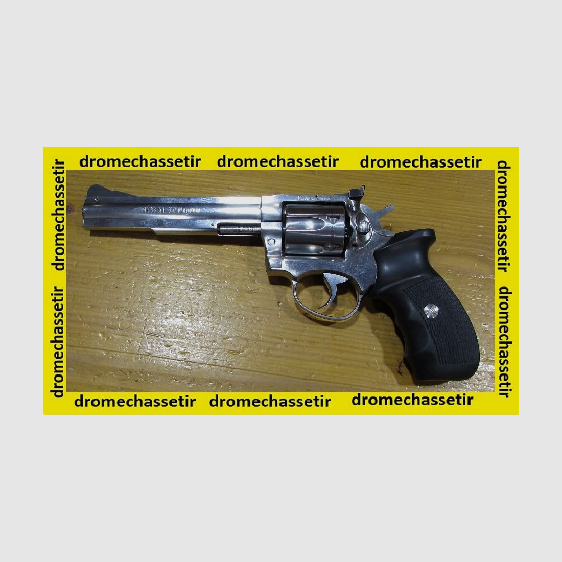 Manurhin MR88 SX Inox revolver 6 inch loop .357 Magnum, zeer goede staat, afbeelding 1 van 2