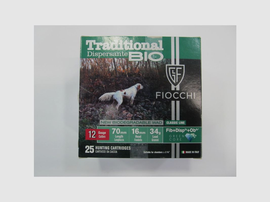 FIOCCHI PATRONEN C12 VERSPREIDING