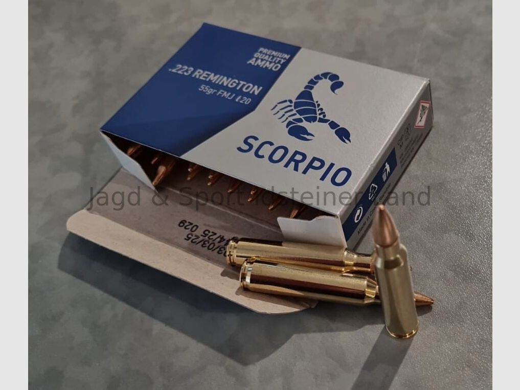 STV Scorpio FMJ, 55grs, 20 Patronen pro Packung